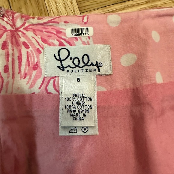 LILLY PULITZER SKIRT MINI PINK WHITE FLORAL DOTS BARBIECORE - Picture 2 of 6